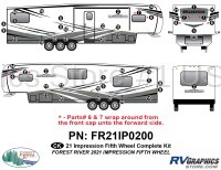 45 Piece 2021 Impression Fifth Wheel Complete Graphics Kit