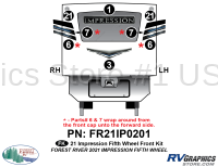 8 Piece 2021 Impression Fifth Wheel Front Graphics Kit