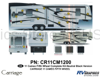 27 Piece 2011 Cameo FW Complete Graphics Kit-Neutral Black Version