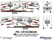 25 Piece 2010 Cameo Fifth Wheel Complete RV Graphics Kit