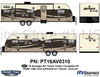 36 Piece 2016 Avenger ATI Travel Trailer Complete Graphics Kit