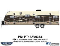 15 Piece 2016 Avenger ATI Travel Trailer Roadside Graphics Kit