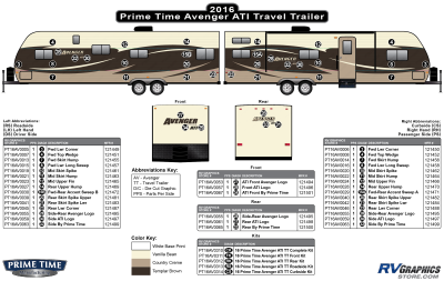 Prime Time - Avenger - 2016 Avenger  ATI Travel Trailer