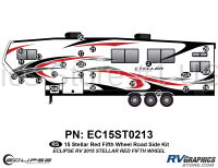 24 Piece 2015 Stellar Fifth Wheel Red Version Roadside Graphics Kit