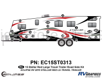 21 Piece 2015 Stellar Lg Travel Trailer Red Version Roadside Graphics Kit