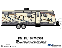 20 Piece 2016 Puma Travel Trailer Curbside Graphics Kit
