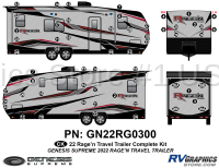 58 Piece 2022 Ragen Travel Trailer Complete Graphics Kit