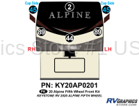6 Piece 2020 Alpine Fifth Wheel Front Graphics Kit