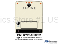 2 Piece 2020 Alpine Fifth Wheel Rear Graphics Kit