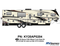 31 Piece 2020 Alpine Fifth Wheel Curbside Graphics Kit