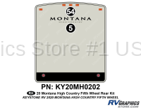 2 Piece 2020 Montana High Country Fifth Wheel Window Cap Rear RV Graphics Kit
