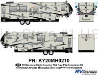 73 Piece 2020 Montana High Country Fifth Wheel Flat Cap Complete RV Graphics Kit