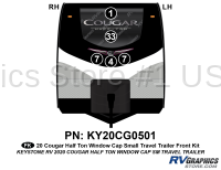 5 Piece 2020 Cougar Small Travel Trailer  Window Cap Front Graphics Kit