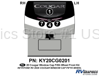 4 Piece 2020 Cougar Fifth Wheel Window Cap Front Graphics Kit