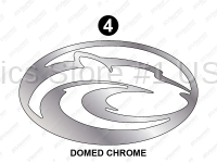 Domed Chrome Cougar Emblem