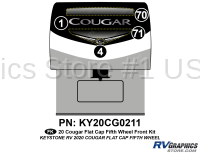 4 Piece 2020 Cougar Fifth Wheel Flat Cap Front Graphics Kit