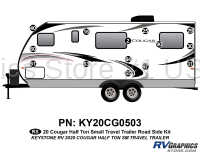 14 Piece 2020 Cougar Small Travel Trailer  Roadside Graphics Kit