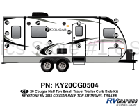 14 Piece 2020 Cougar Small Travel Trailer   Curbside Graphics Kit