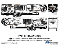 74 Piece 2014 Cyclone FW Complete Graphics Kit Copper White Version