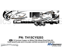 31 Piece 2014 Cyclone FW Roadside Graphics Kit Copper White Version