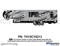 31 Piece 2014 Cyclone FW Roadside Graphics Kit Copper Gray Version