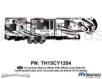 32 Piece 2014 Cyclone FW Curbside Graphics Kit Red White Version