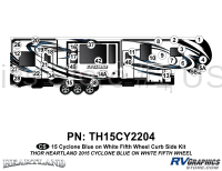 32 Piece 2014 Cyclone FW Curbside Graphics Kit Blue White Version