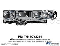 32 Piece 2014 Cyclone FW Curbside Graphics Kit Blue Gray Version