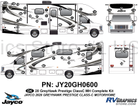 58 Piece 2020 Greyhawk Prestige Motorhome Complete Graphics Kit