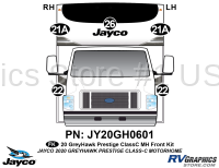 3 Piece 2020 Greyhawk Prestige Motorhome Front Graphics Kit