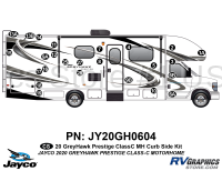 26 Piece 2020 Greyhawk Prestige Motorhome Curbside Graphics Kit