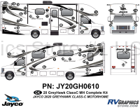 57 Piece 2020 Greyhawk Motorhome Complete Graphics Kit