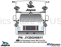 4 Piece 2020 Greyhawk Motorhome Front Graphics Kit