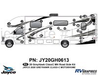 25 Piece 2020 Greyhawk Motorhome Roadside Graphics Kit