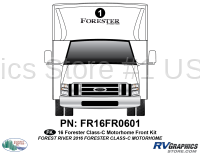 1 Piece 2016 Forester Motorhome Front Graphics Kit