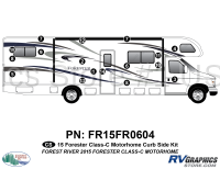 17 Piece 2013 Forester Motorhome Curbside Graphics Kit