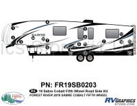 19 Piece 2019 Sabre Cobalt Fifth Wheel Roadside Graphics Kit