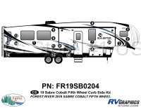 19 Piece 2019 Sabre Cobalt Fifth Wheel Curbside Graphics Kit