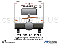4 Piece 2012 Chaparral Fifth Wheel Rear Graphics Kit