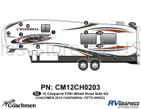 17 Piece 2012 Chaparral Fifth Wheel Roadside Graphics Kit