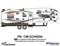 16 Piece 2012 Chaparral Fifth Wheel Curbside Graphics Kit - Image 2