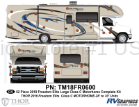 52 Piece 2018 Freedom Elite Lg Motorhome Complete Graphics Kit