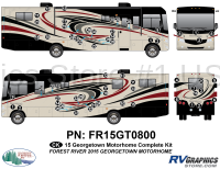 62 Piece 2015 Georgetown Motorhome Complete Graphics Kit
