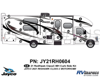 22 Piece 2021 Redhawk Motorhome Curbside Graphics Kit