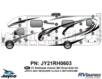 22 Piece 2021 Redhawk Motorhome Roadside Graphics Kit