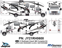 52 Piece 2021 Redhawk Motorhome Complete Graphics Kit - Image 2