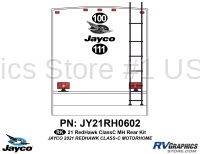 2 Piece 2021 Redhawk Motorhome Rear Graphics Kit - Image 2