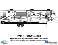 25 Piece 2019 Wildcat Hi Pro Fifth Wheel Curbside Graphics Kit