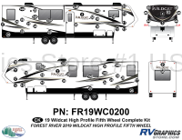 61 Piece 2019 Wildcat Hi Pro Fifth Wheel Complete Graphics Kit - Image 2