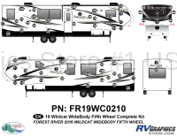 61 Piece 2019 Wildcat Widebody Fifth Wheel Complete Graphics Kit